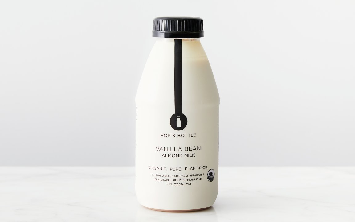 Organic Vanilla Bean Almond Milk Pop & Bottle SF Bay Good Eggs